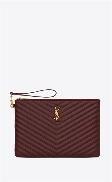 ysl monogram tablet pouch in matelassé leather|CASSANDRE MATELASSÉ tablet pouch in leather .